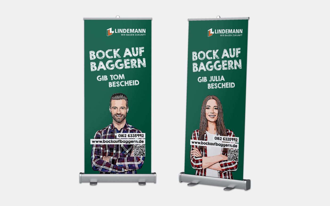 Bock auf Baggern Roll-ups