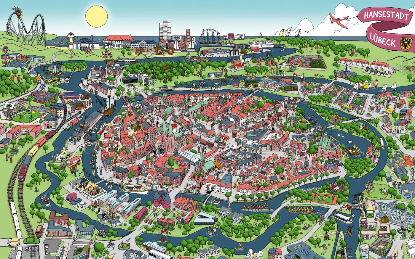 Wimmelbild Lübeck